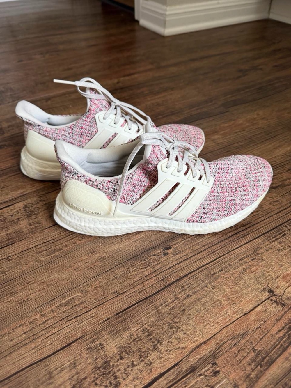 adidas UltraBoost Women’s Running Shoes - White & Pink